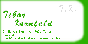 tibor kornfeld business card